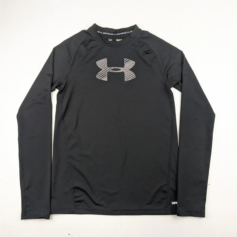 Under Armour Black LS Heatgear Base Layer Shirt - Youth Large